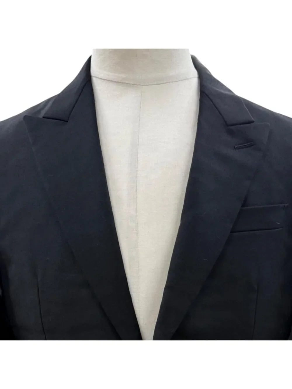 Louis Vuitton Tailor Made Wool Mohair Logo Input Button Single Suit Black 46
